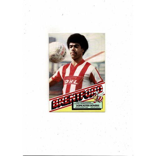 1981/82 Brentford v Doncaster Rovers Football Programme