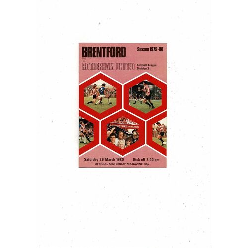 1979/80 Brentford v Rotherham United Football Programme