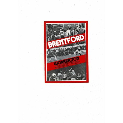 1975/76 Brentford v Workington Football Programme