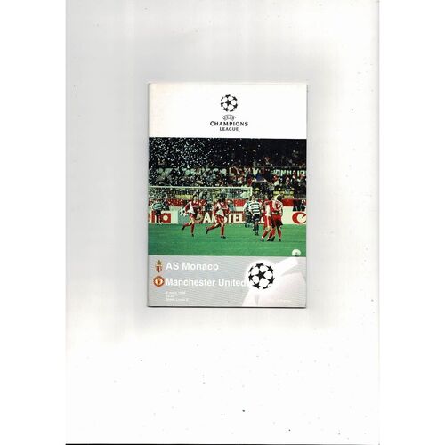 Monaco v Manchester United Champions League Football Programme 1997/98