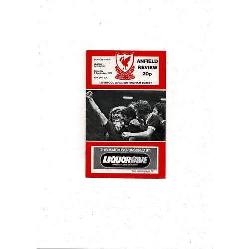 1978/79 Liverpool v Nottingham Forest Football Programme