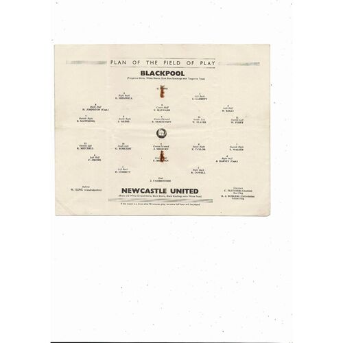 1951 Blackpool v Newcastle United FA Cup Final Football Programme