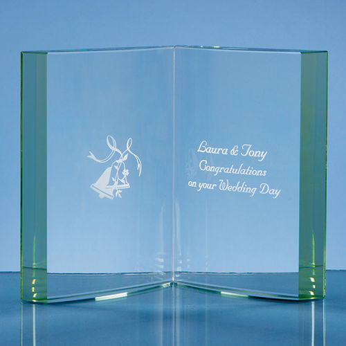 Jade Glass Open Page Book (13cm)