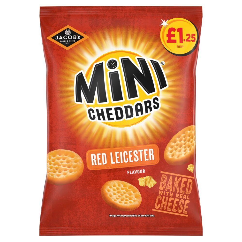 Jacob's Mini Cheddars Red Leicester Snacks 90g