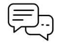 Two overlaping speech bubbles