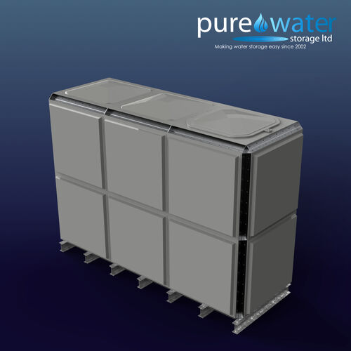 PW.3X1X2.TIF.AG - 7788 LITRE SECTIONAL WATER TANK, TOTALLY INTERNALLY FLANGED (TIF)