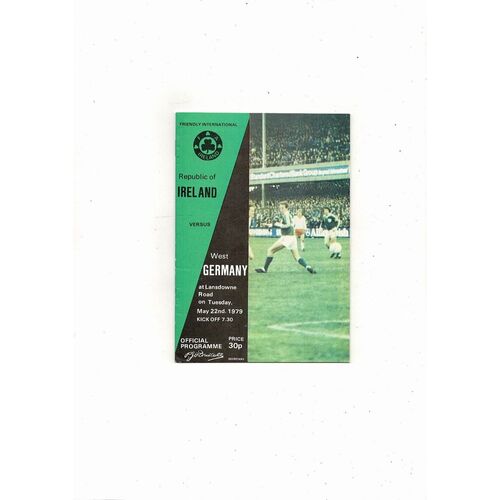 1979 Republic of Ireland v West Germany Football Programme