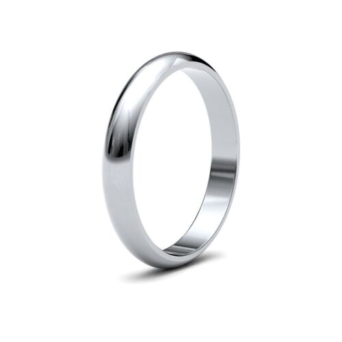 9ct 2.5mm D shape classic wedding ring