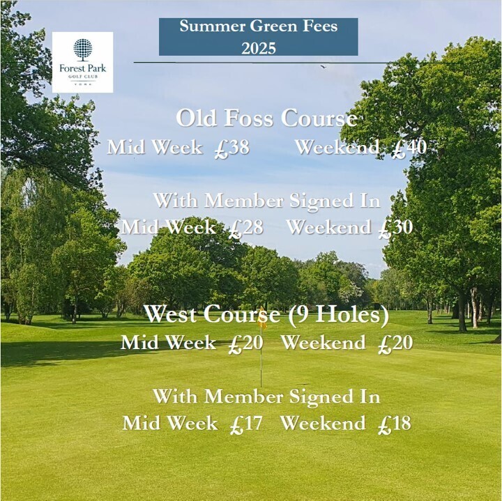 Summer Green Fees 2025