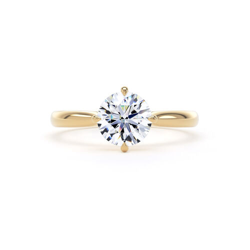 Round brilliant solitaire with talon claws