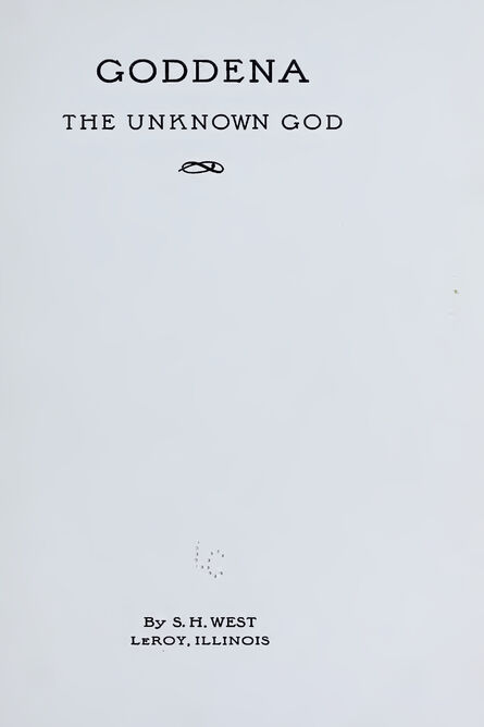 1917 | Goddena, the Unknown God