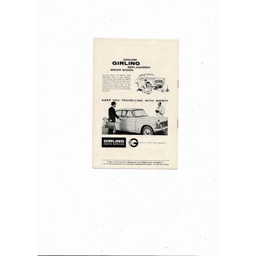 1961/62 Birmingham City v Chelsea Football Programme