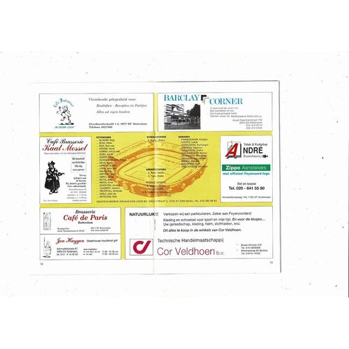 Feyenoord v Akranes European Cup Football Programme 1993/94