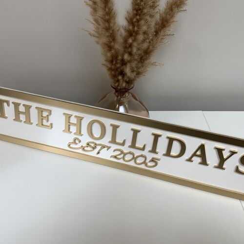 Personalised Family Name Street Sign – Decorative Indoor Home Plaque