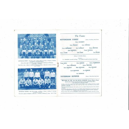 1967 Nottingham Forest v Tottenham Hotspur FA Cup Semi Final Football Programme