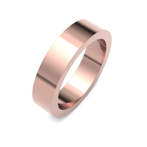 9ct 5mm flat profile classic wedding ring