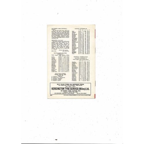 1965/66 Brentford v Gillingham Football Programme