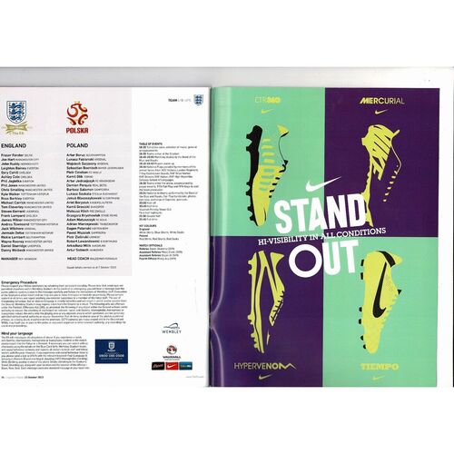 2013 England v Poland Football Programme