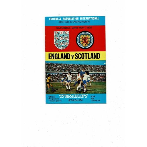 1975 England v Scotland Football Programme