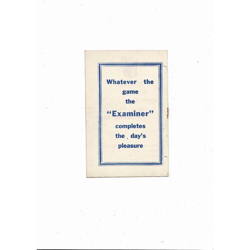 1956/57 Huddersfield Town v Liverpool Football Programme