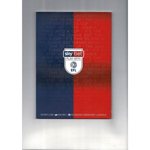 2019 Charlton Athletic v Sunderland Play Off Final League 1 Football Programme