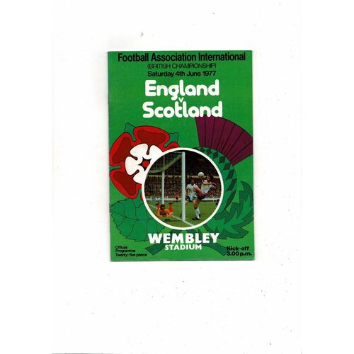 1977 England v Scotland Football Programme
