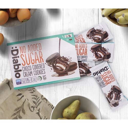 Diablo No Added Sugar Chocolate Covered Cream Cookies 136g