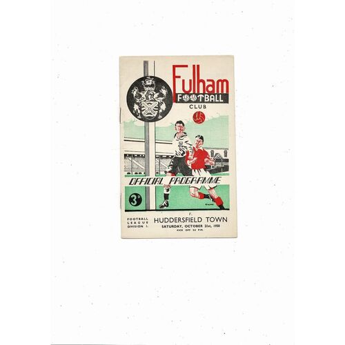 1950/51 Fulham v Huddersfield Town Football Programme