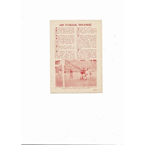 Dynamo Bucharest v Kuusysi Lahti European Cup Football Programme 1983/84