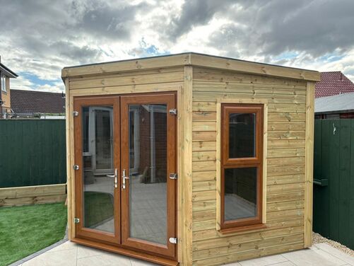 #PVC035 12x10 Corner Summer House