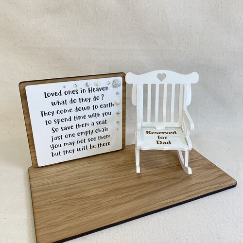 Save a Seat Memorial Chair - Loved One in Heaven Keepsake