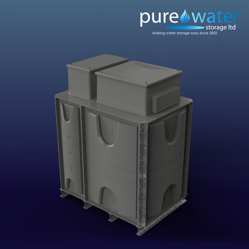 PW.1.5X1X1.5.IFB.DIV.AB(1+0.5) - 2250 LITRE DIVIDED SECTIONAL WATER TANK, INTERNALLY FLANGED BASE (IFB) C/W FVH