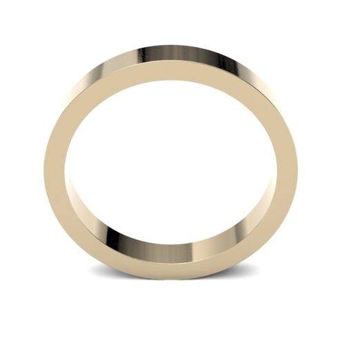 9ct 2.5mm flat profile classic wedding ring