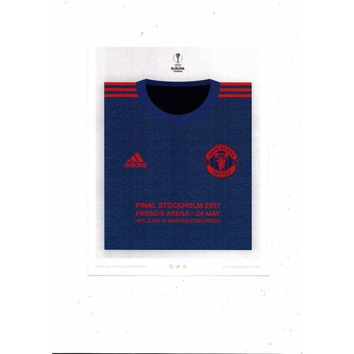 2017 Ajax v Manchester United Europa League Final Football Programme + poster