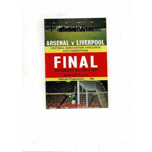 1971 Arsenal v Liverpool FA Cup Final Football Programme