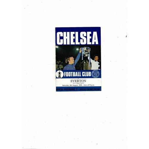 1970 Chelsea v Everton Charity Shield Football Programme