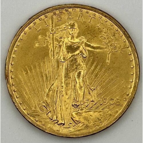 1908 St-Gaudens gold double Eagle