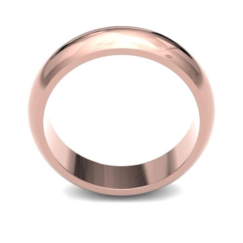 9ct 5mm D shape classic wedding ring