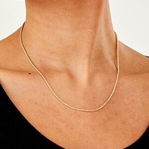 9ct yellow gold 1.5mm spiga chain