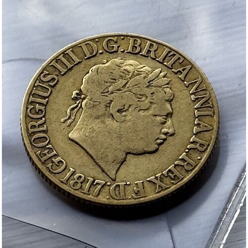 Rare 1817 King George 111 full gold sovereign