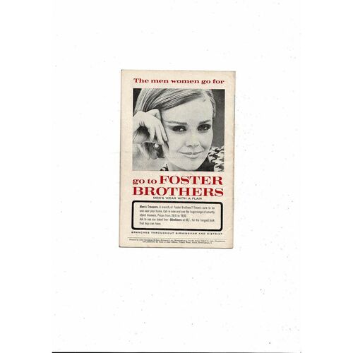 1965/66 Aston Villa v Leeds United  & Leeds Reserves Double Football Programme