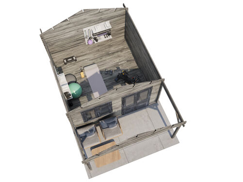 400cm x 400cm + 200cm Front Canopy