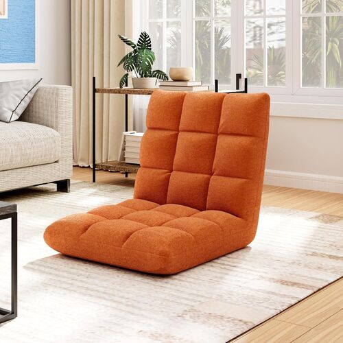 mcc direct Adjustable Floor Chair, Multi-Position Folding Sofa Chair with Back Support, Comfortable Floor Seating for Reading, Gaming, Meditation & Relaxing, Living Room or Bedroom
