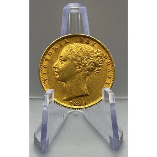 1884 Queen Victoria shield back full gold sovereign