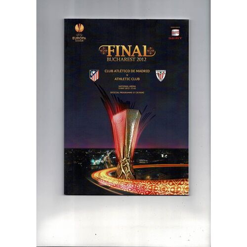 2012 Atletico Madrid v Athletic Bilbao UEFA Cup Final Football Programme