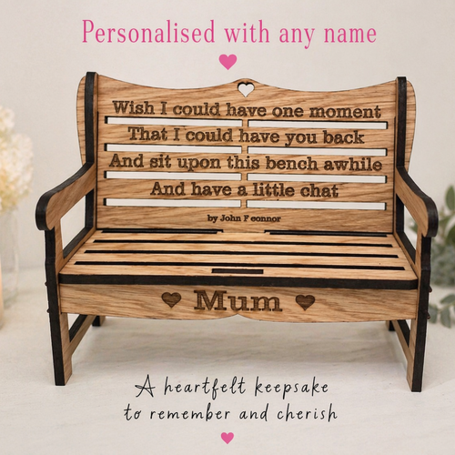 Oak Decorative Memorial Bench