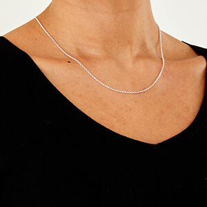 Sterling silver 1.7mm diamond cut belcher chain