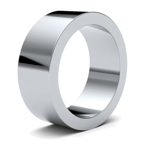 9ct 8mm flat profile classic wedding ring