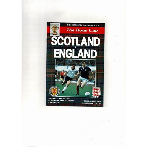 1985 Scotland v England Football Programme