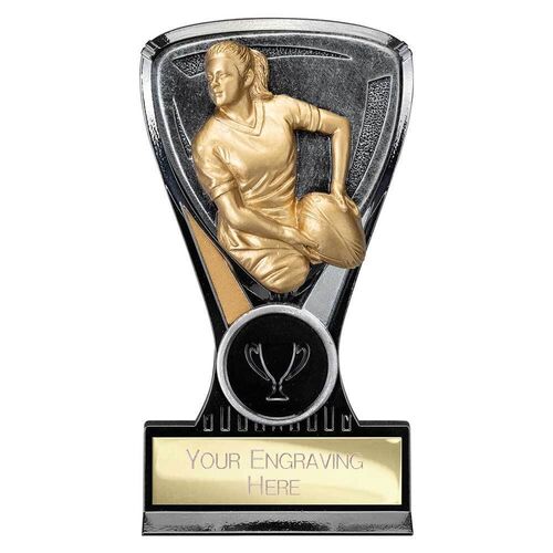 Wolverine Plaque Rugby Female Carbon Black & Fusion Gold